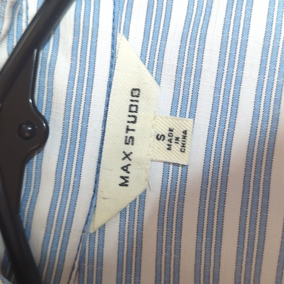 Max Studio tiered shirt dress striped - Picture 3 of 7